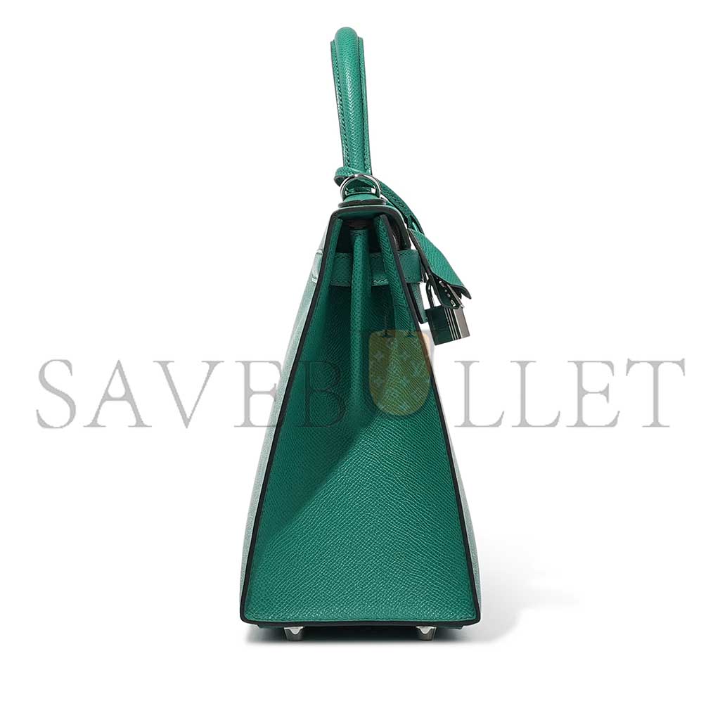 H**mes master vert jade epsom kelly 28 sellier palladium hardware (28*22*10cm)